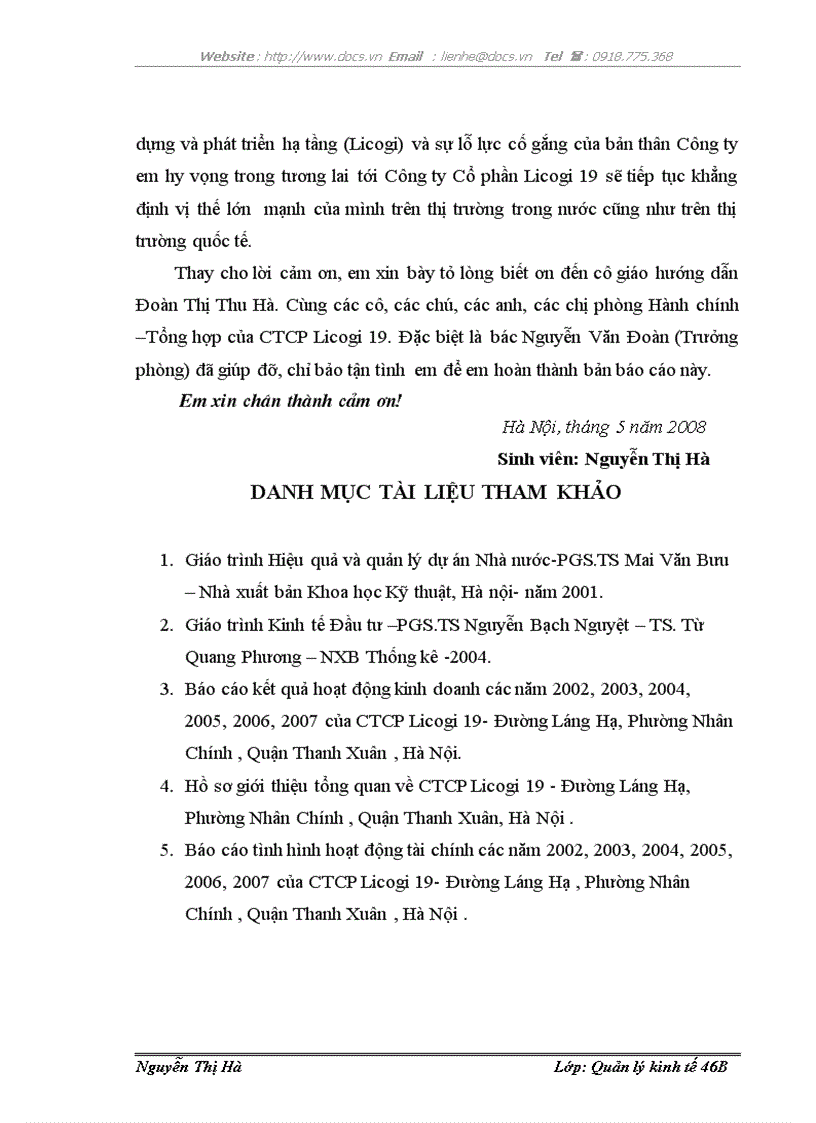 image for page Thực trạng và một số giải pháp nhằm nâng cao năng lực đấu thầu tại Công ty cổ phần Licogi 19