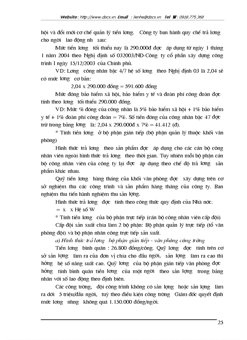 image for page Hạch toán tiền lương và các khoản trích theo lương tại Công ty cổ phần xây dựng công trình I