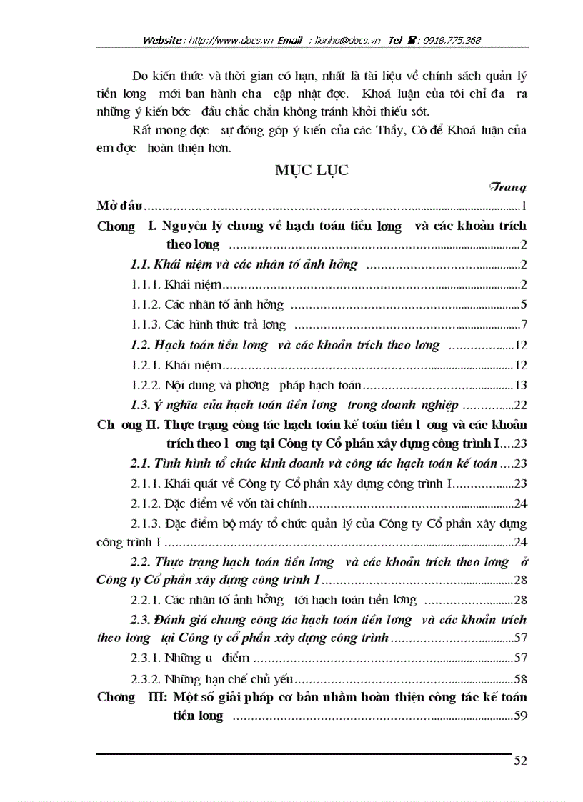 image for page Hạch toán tiền lương và các khoản trích theo lương tại Công ty cổ phần xây dựng công trình I