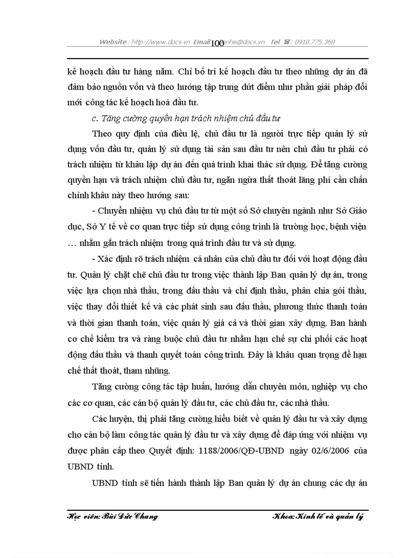 image for page Phân tích thực trạng và đề xuất một số giải pháp hoàn thiện quản lý các dự án đầu tư phát triển sử dụng vốn ngân sách trên địa bàn tỉnh Ninh Bình