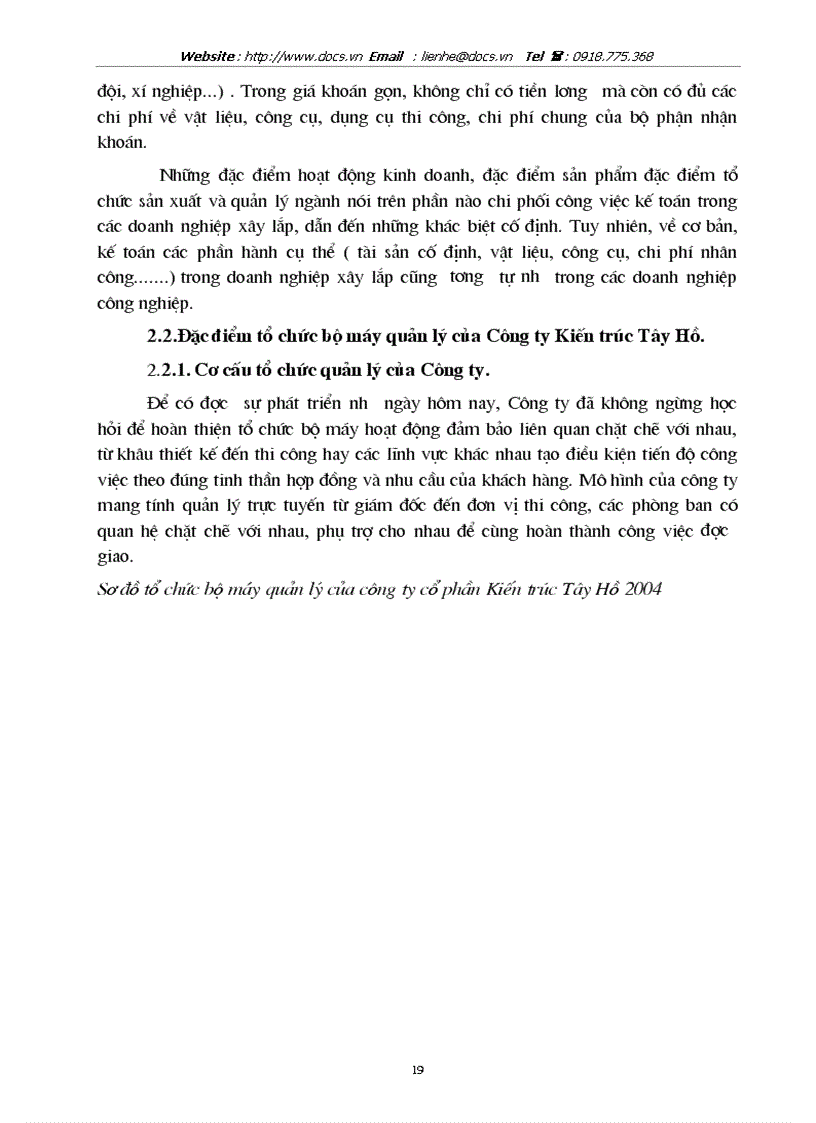 image for page Hoàn thiện kế toỏn chi phớ sản xuất và tớnh giỏ thành sản phẩm xõy lắp tại Cụng ty Kiến trỳc Tõy Hồ