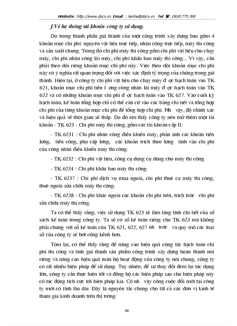 image for page Hoàn thiện kế toỏn chi phớ sản xuất và tớnh giỏ thành sản phẩm xõy lắp tại Cụng ty Kiến trỳc Tõy Hồ