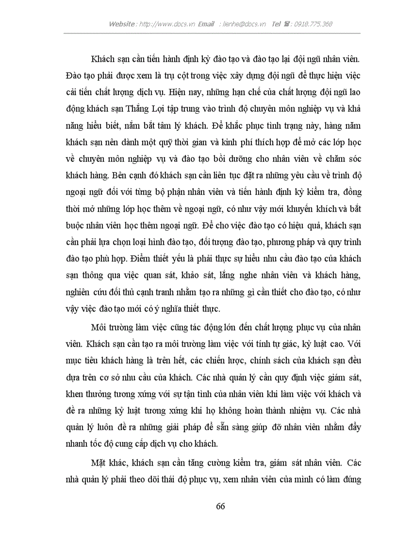 image for page Một số giải pháp về quản lý chất lượng dịch vụ tại khách sạn Thắng Lợi
