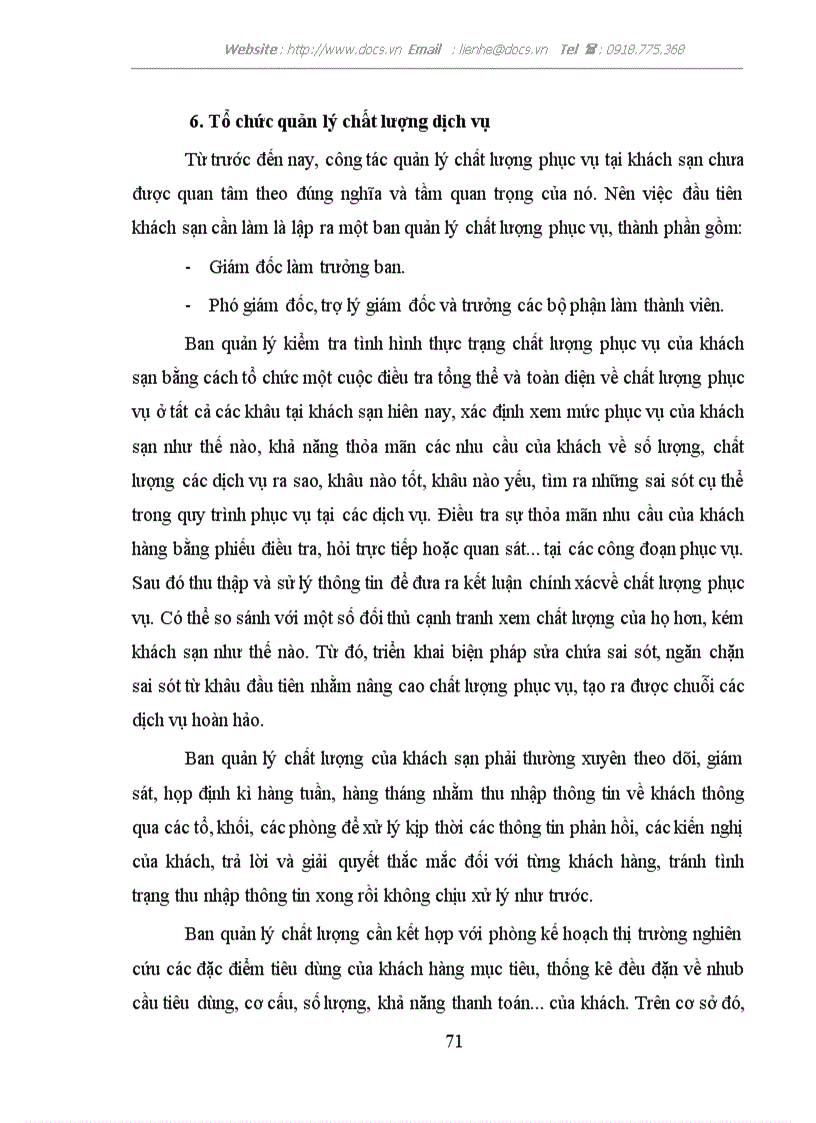image for page Một số giải pháp về quản lý chất lượng dịch vụ tại khách sạn Thắng Lợi