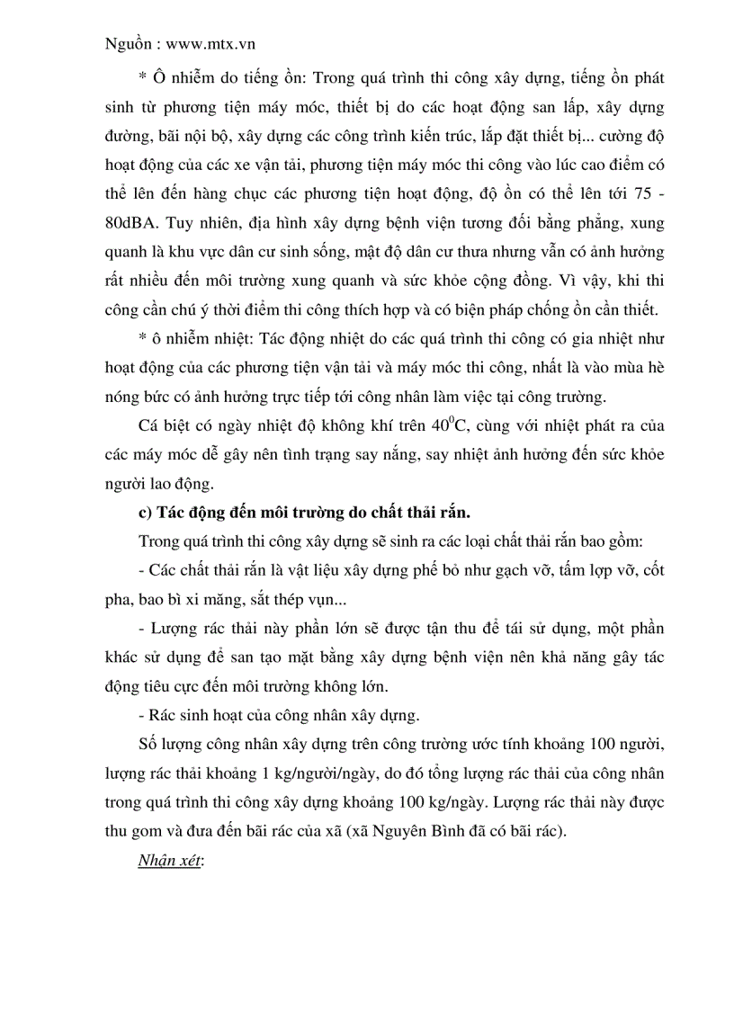 image for page Báo cáo đánh giá tác động môi trường dự án đầu tư xây dựng bệnh viện đa khoa Nghi Sơn Thanh Hóa