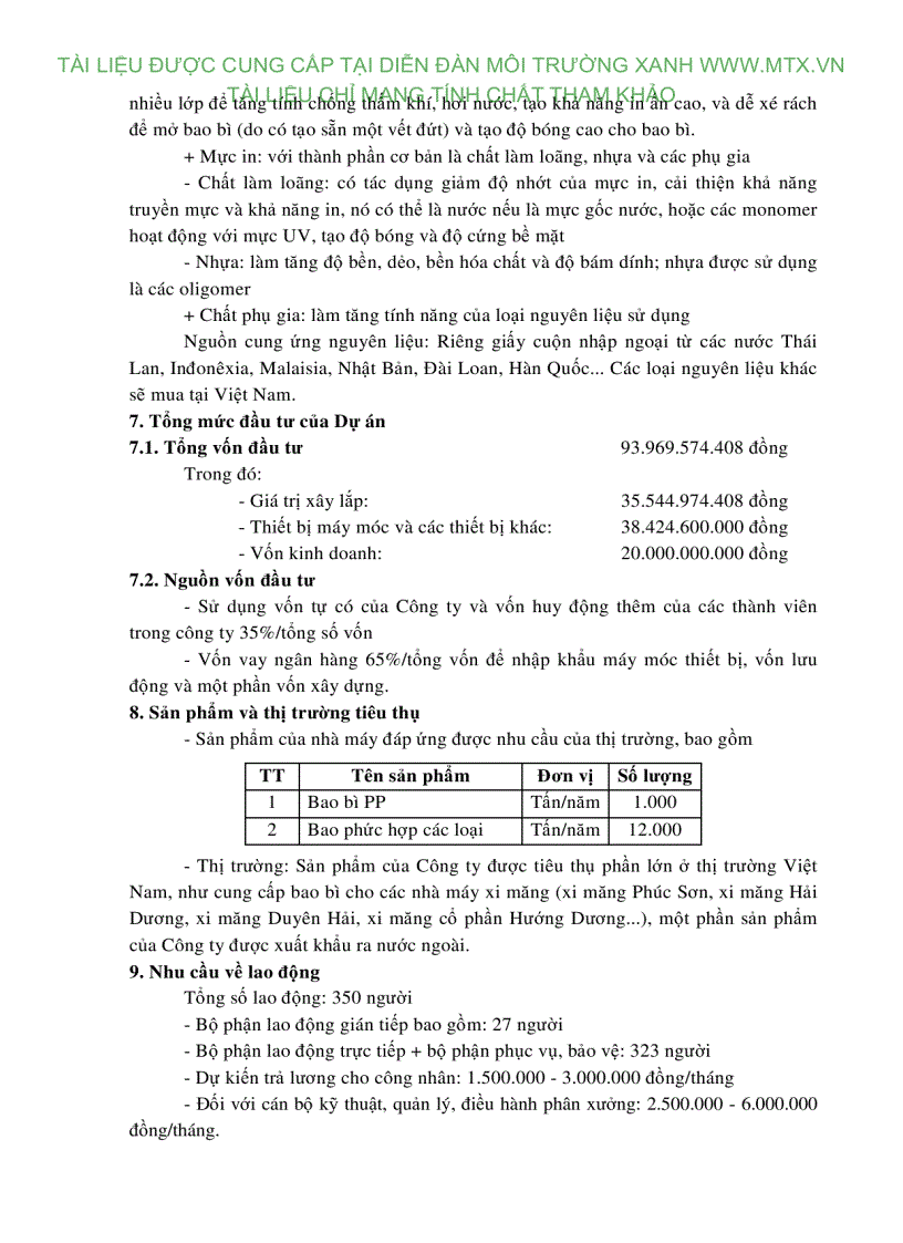 image for page Báo cáo ĐTM Dự án đầu tư mở rộng cơ sở sản xuất bao PP và bao phức hợp