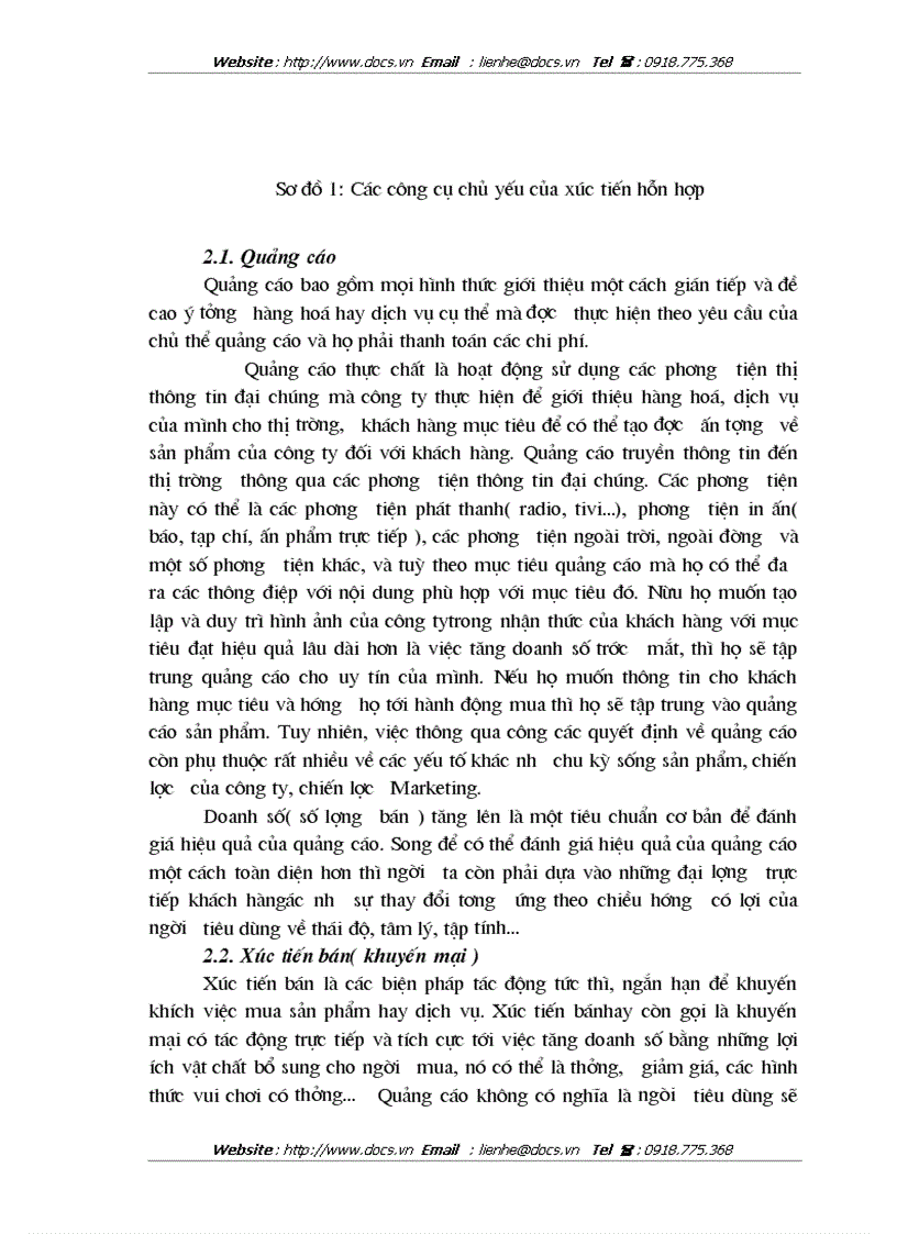 image for page Chính sách xúc tiến hỗn hợp cho sản phẩm nước khoáng Vital của Công ty sản xuất kinh doanh XNK Bình Minh tại các tỉnh phía Bắc