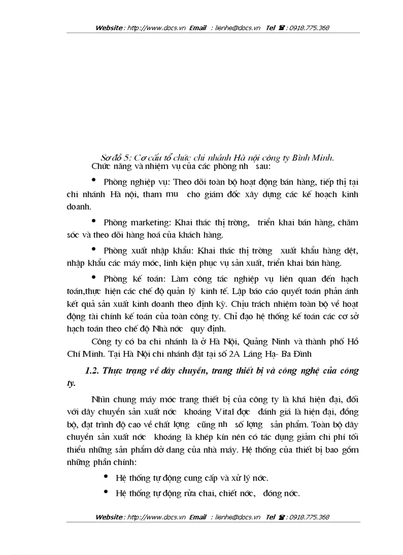 image for page Chính sách xúc tiến hỗn hợp cho sản phẩm nước khoáng Vital của Công ty sản xuất kinh doanh XNK Bình Minh tại các tỉnh phía Bắc