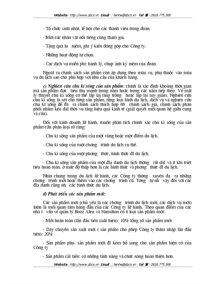 image for page Vận dụng các chính sách Marketing Mix tại Trung tâm Du lịch Hà Nội