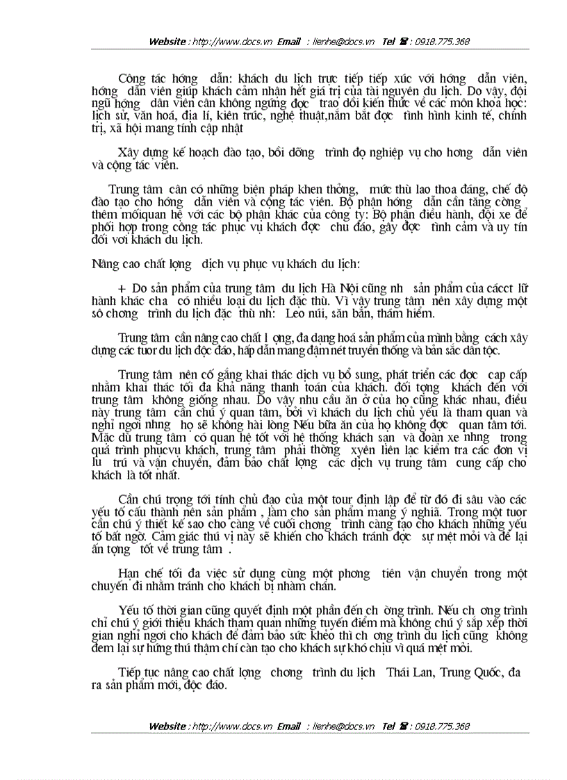 image for page Vận dụng các chính sách Marketing Mix tại Trung tâm Du lịch Hà Nội