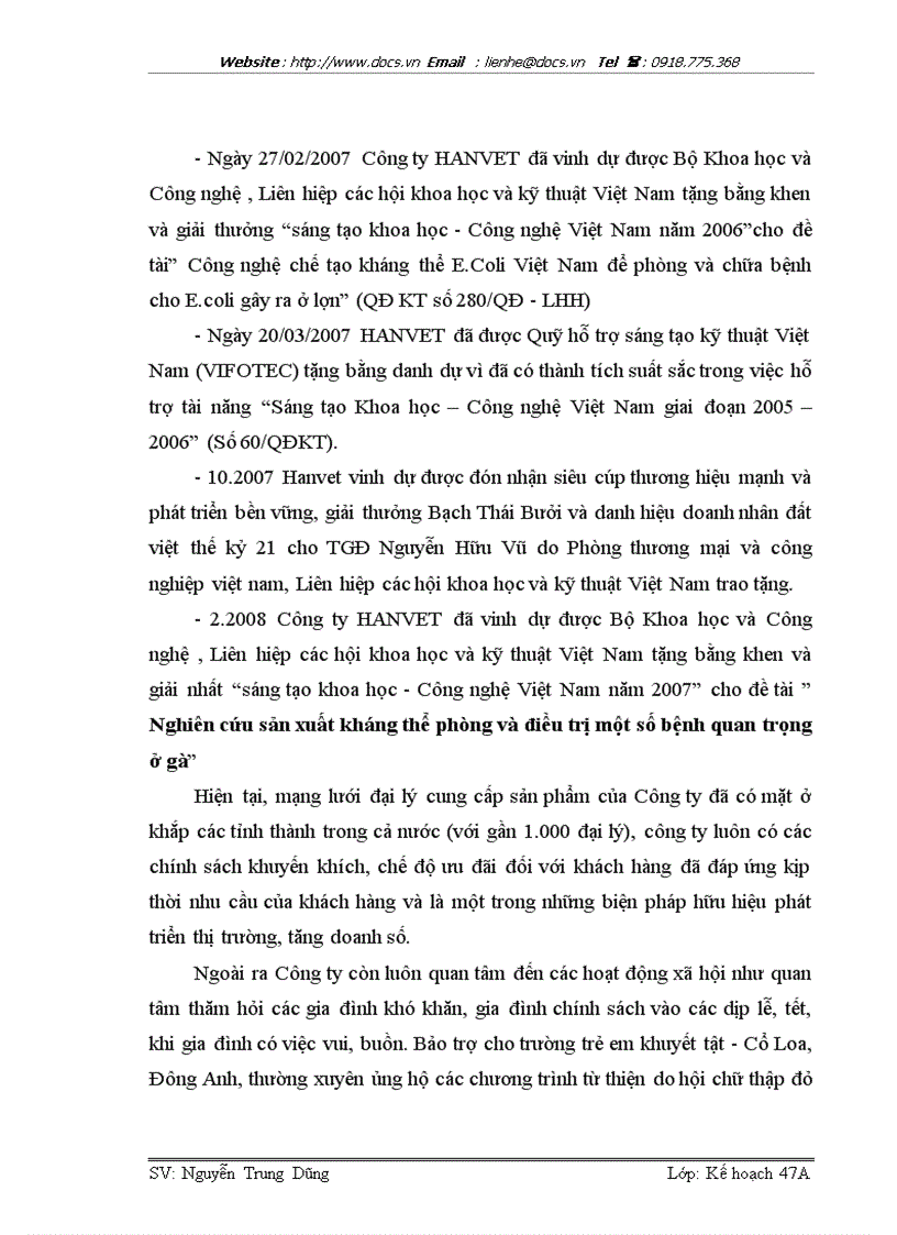 image for page Tại Công ty CP Dược và Vật tư thú y HN HANVET