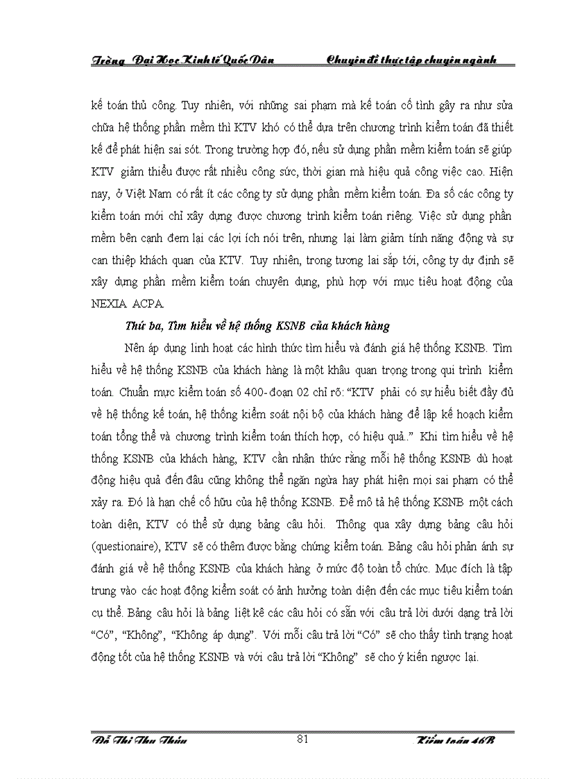 image for page Hoàn thiện qui trình kiểm toán chu trình bán hàng thu tiền trong kiểm toán BCTC do Công ty TNHH Kiểm toán và Tư vấn NEXIA ACPA thực hiện
