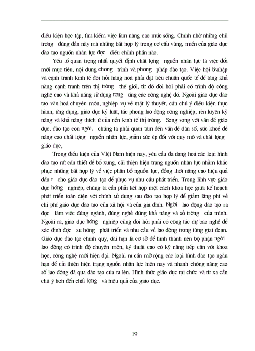image for page Thực trạng và giải pháp để nâng cao hiệu quả của đào tạo và sử dụng nguồn nhân lực phục vụ cho sự nghiệp công nghiệp hoá hiện đại hoá ở Việt Nam