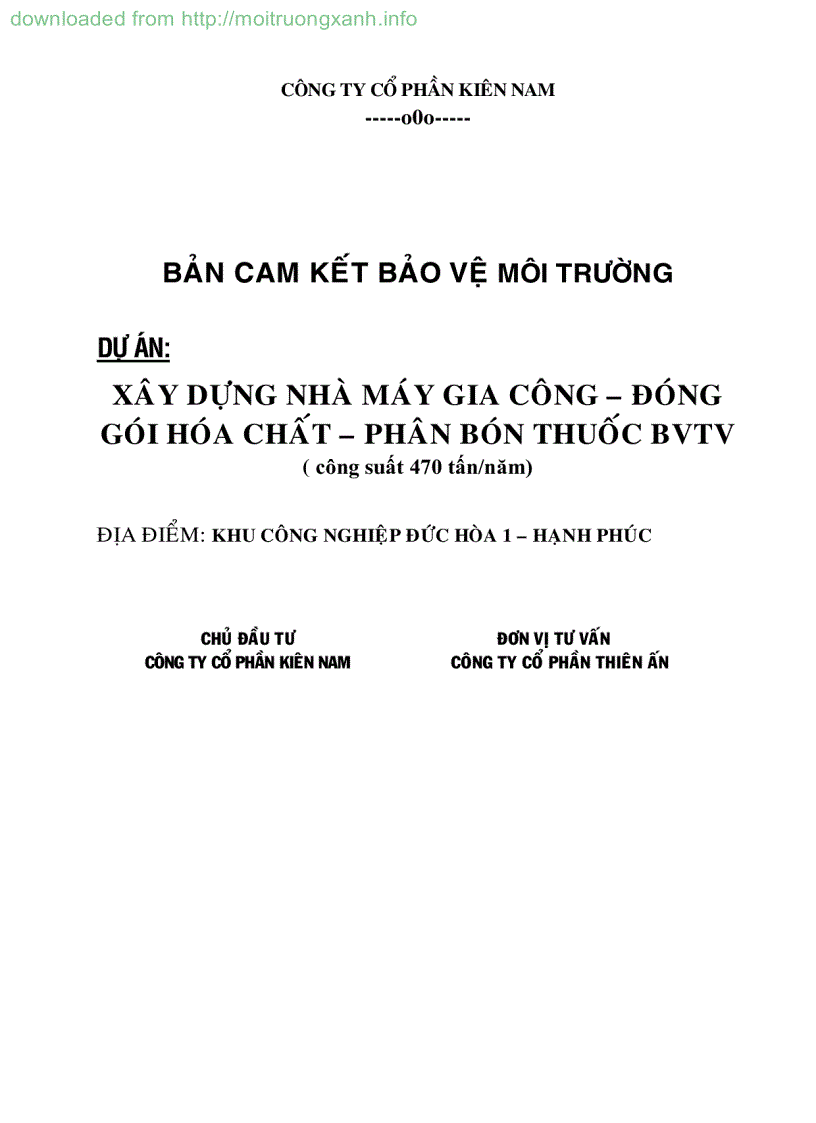 image for page DỰ ÁN XÂY DỰNG NHÀ MÁY GIA CÔNG ĐÓNG GÓI HÓA CHẤT PHÂN BÓN THUỐC BVTV cơng suất 470 tấn năm