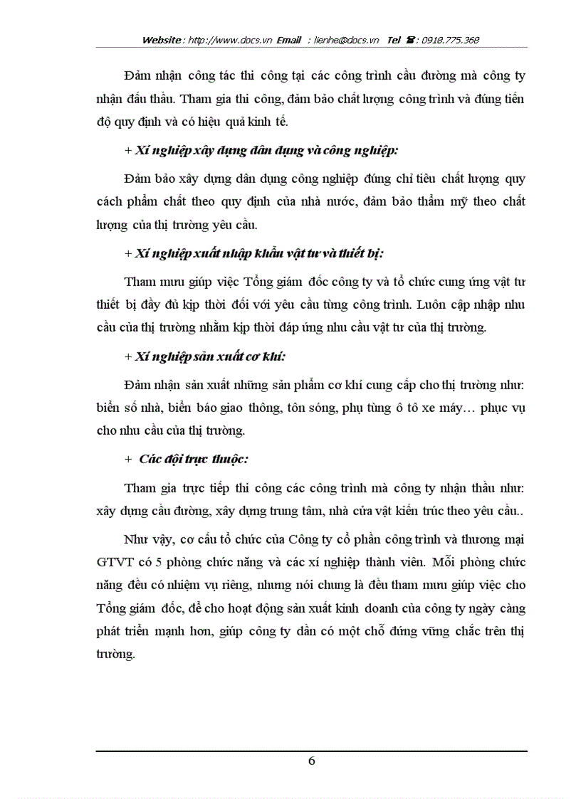 image for page Báo cáo Tại Công ty CP công trình và thương mại Giao Thông Vận Tải