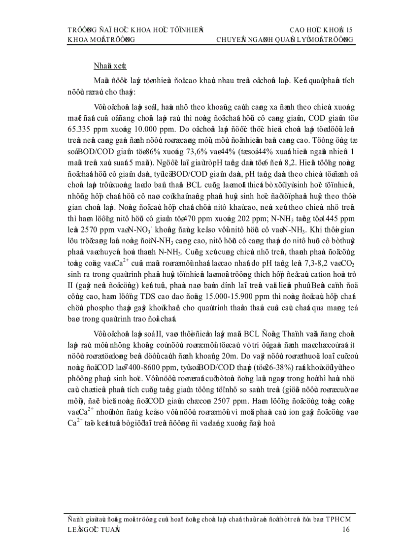 image for page Đề tài đánh giá tác động môi trường của hoạt động chôn lấp chất thải rắn ở TP Hồ Chí Minh