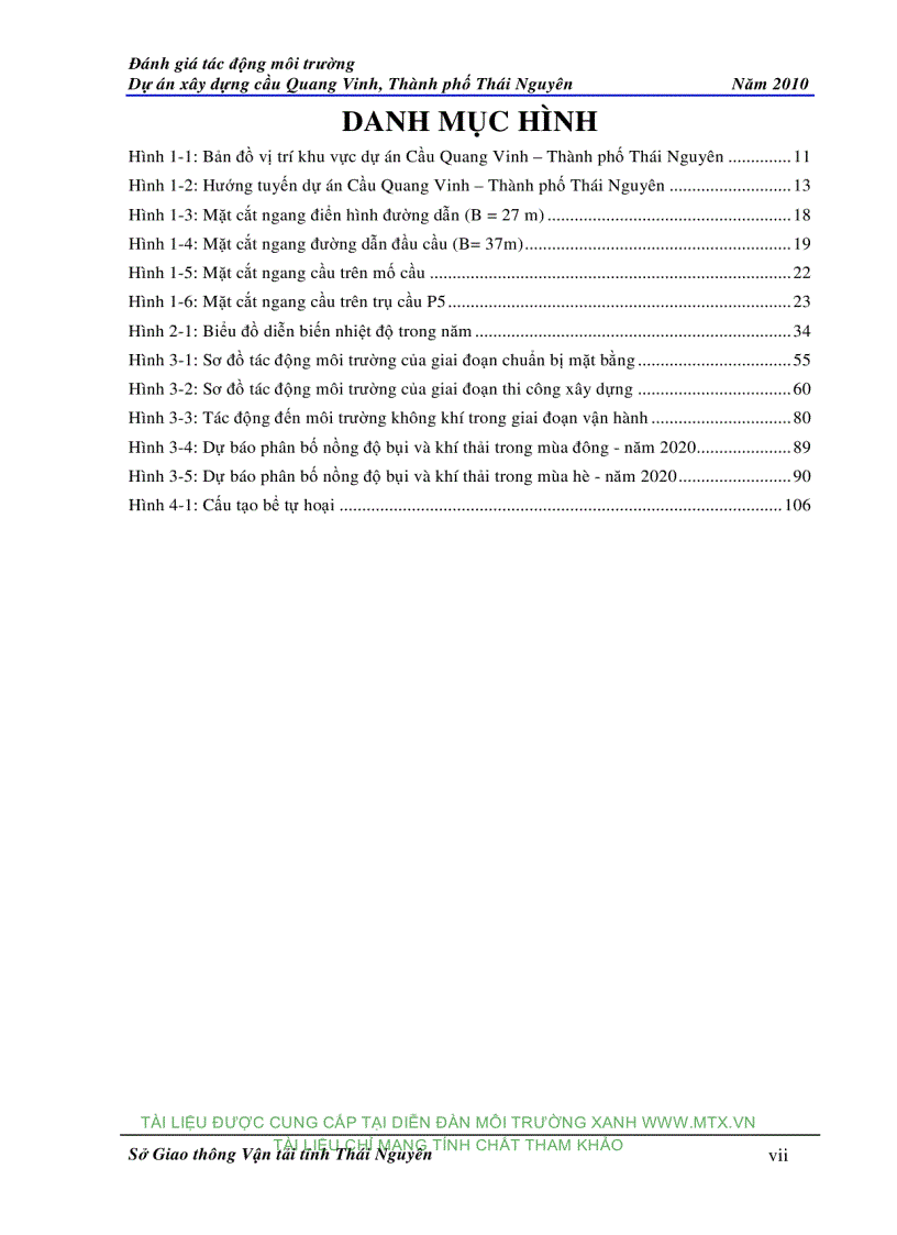 image for page Đánh giá tác động môi trường Dự án đầu tư xây dựng cầu Quang Vinh Thành phố Thái Nguyên