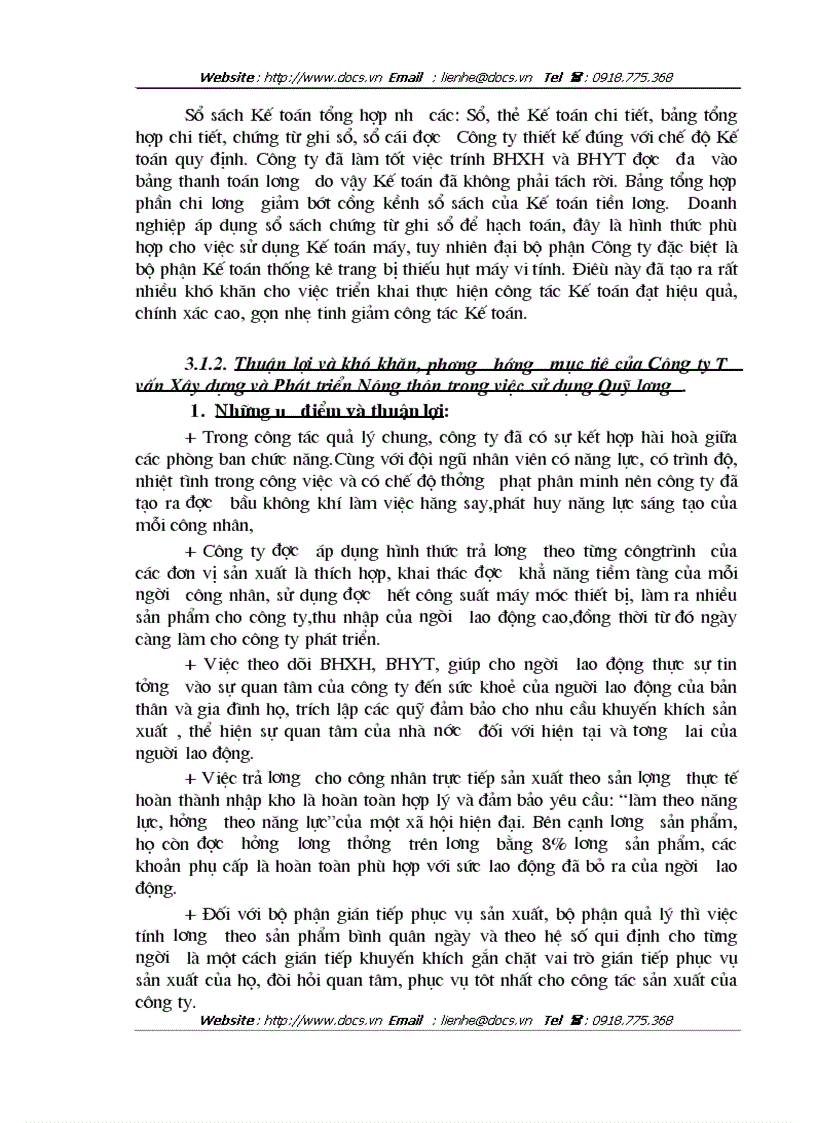 image for page Tổ chức công tác kế toán tiền lương và các khoản trích theo lương tại Công ty Tư vấn Xây dựng và phát triển nông thôn