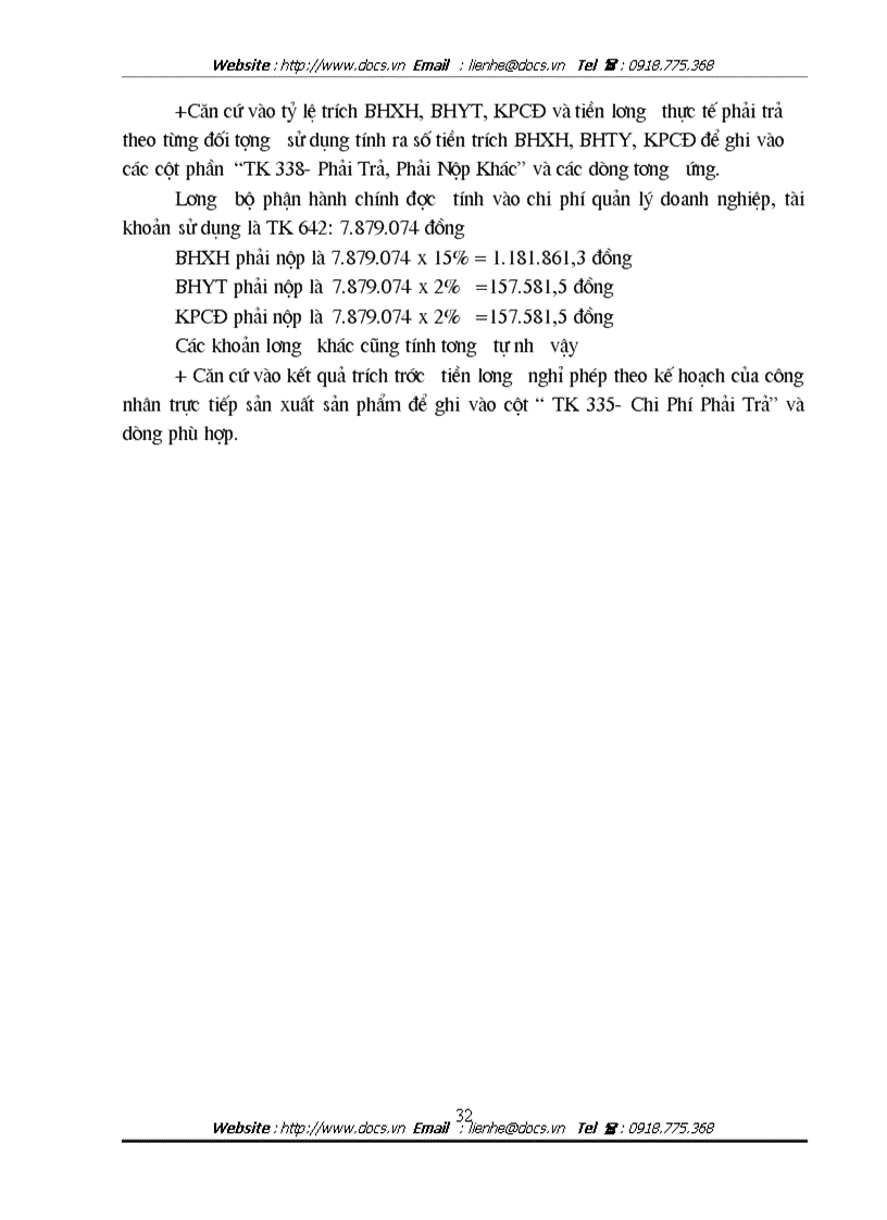 image for page Kế toán tiền lương và các khoản trích theo lương tại Công ty sản xuất Thương Mại và dịch vụ Phú Bình