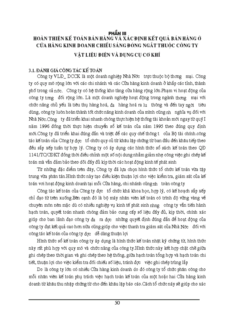 image for page Tổ chức kế toán bán hàng và xác định kết quả bán hàng tại Cửa hàng kinh doanh chiếu sáng đóng ngắt thuộc công ty vật liệu điện và dụng cụ cơ khí