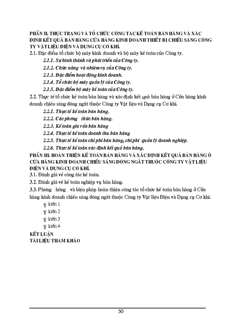 image for page Tổ chức kế toán bán hàng và xác định kết quả bán hàng tại Cửa hàng kinh doanh chiếu sáng đóng ngắt thuộc công ty vật liệu điện và dụng cụ cơ khí