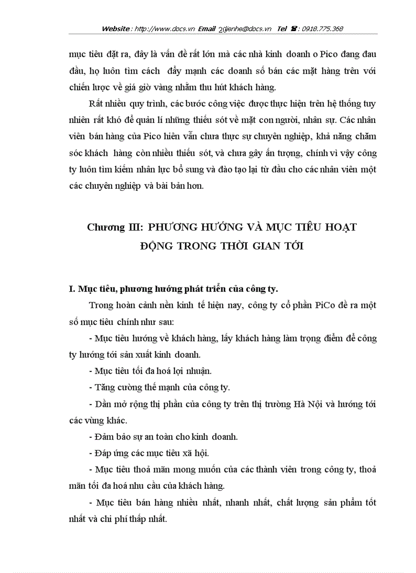 image for page Báo cáo Tại Công ty CP PICO