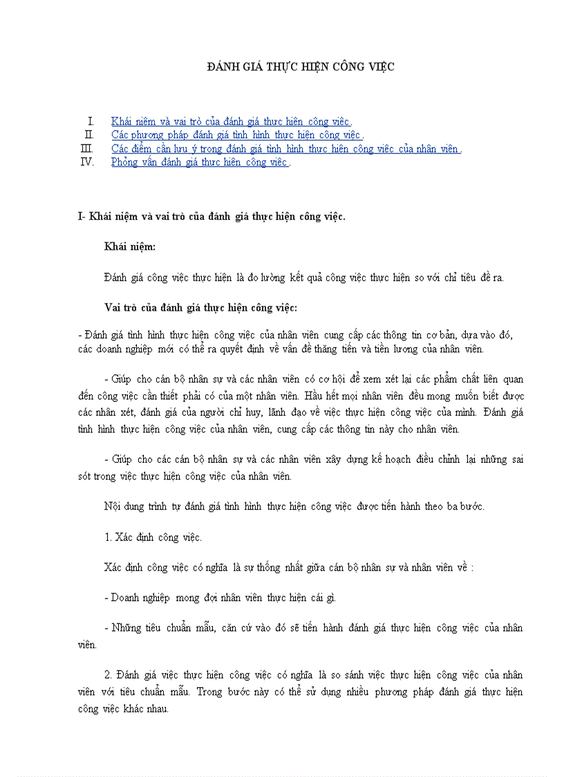 image for page ĐÁNH GIÁ THỰC HIỆN CÔNG VIỆC quản trị nhân lực