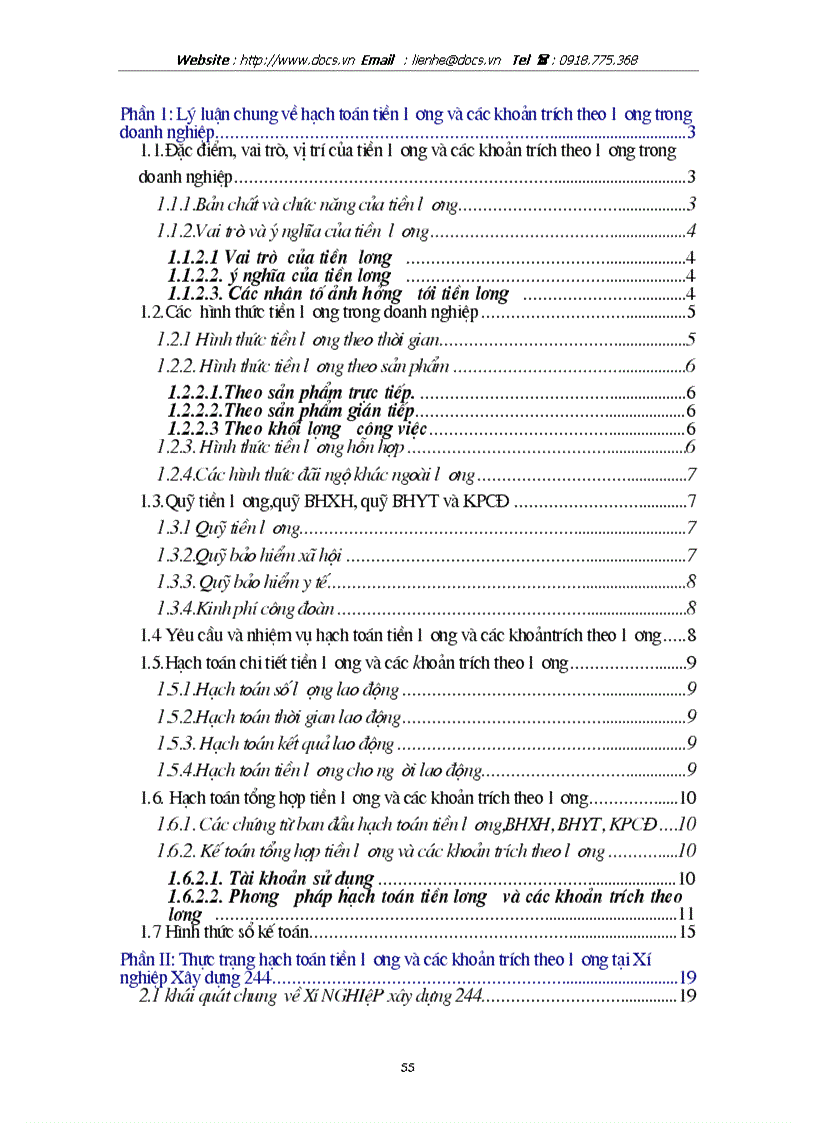 image for page Hạch toán tiền lương và các khoản trích theo lương tại Xí nghiệp xây dựng 244