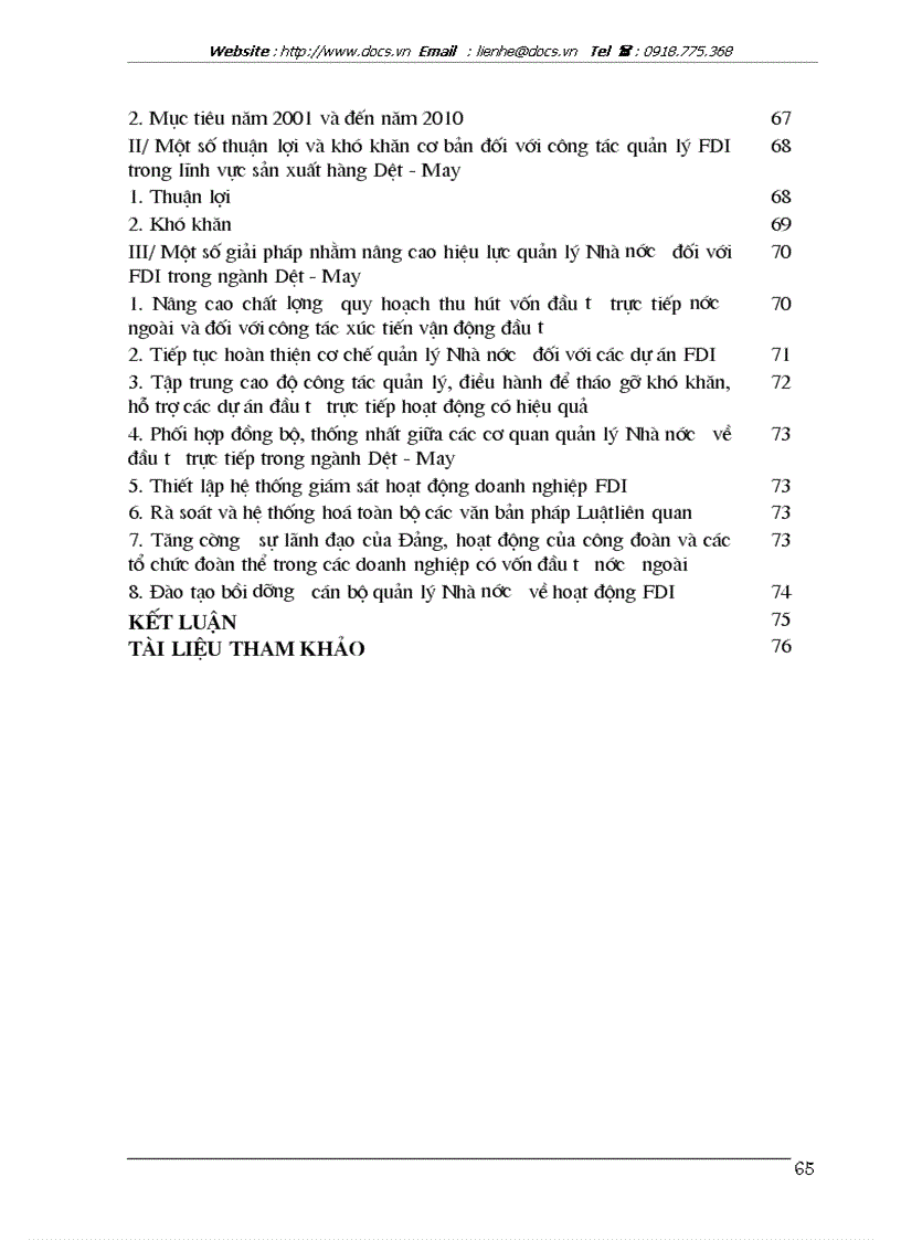 image for page Một số giải pháp nhằm nâng cao năng lực quản lý Nhà nước đối với hoạt động đầu tư trực tiếp nước ngoài trong lĩnh vực Dệt may