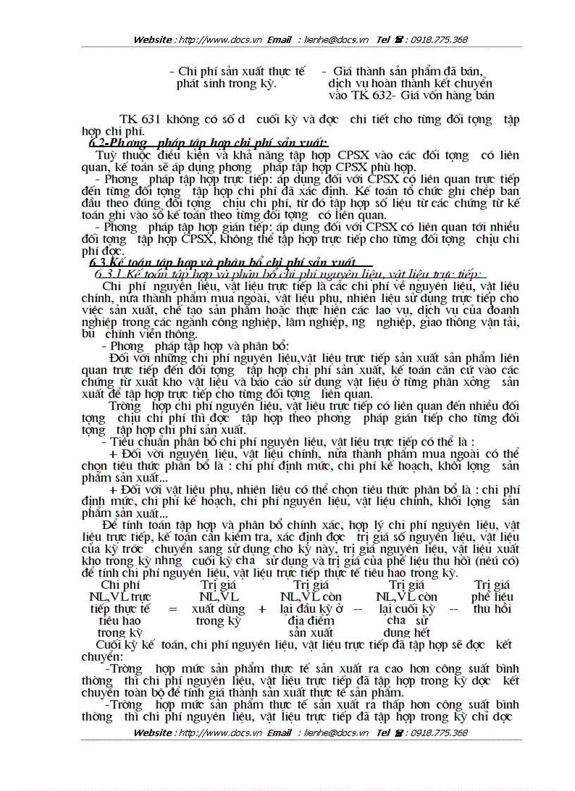 image for page Kế toán tập hợp chi phí sản xuất và tính giá thành sản phẩm tại xí nghiệp X18