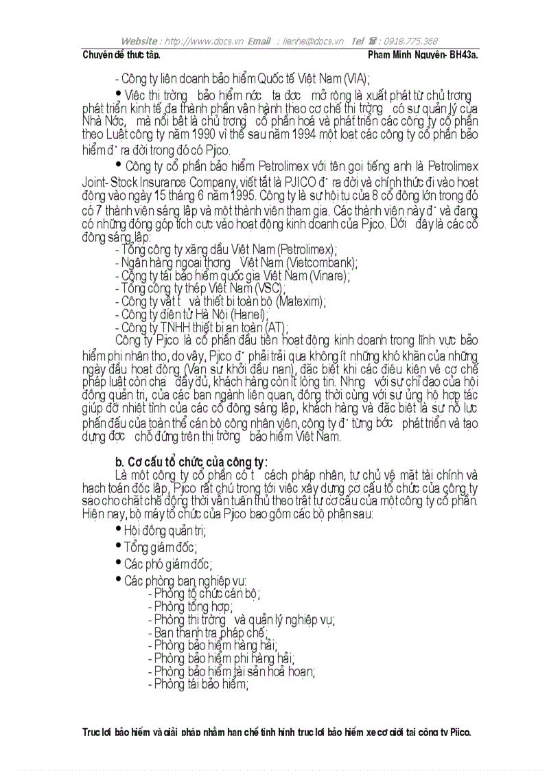 image for page Trục lợi bảo hiểm và giải pháp nhằm hạn chế tình hình trục lợi bảo hiểm xe cơ giới tại công ty Pjico