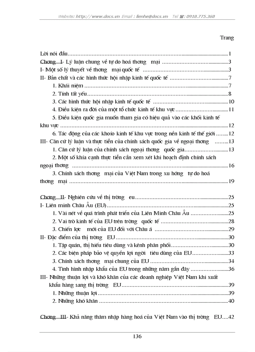 image for page Tự do hóa trong EU và khả năng thâm nhập thị trường EU của hàng hoá Việt Nam