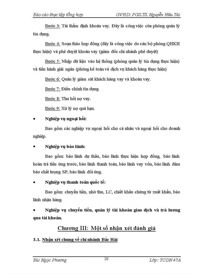 image for page Báo cáo Tại ngânhàng NHTMCP Quân Đội MB chi nhánh Bắc Hải lt NHa gt