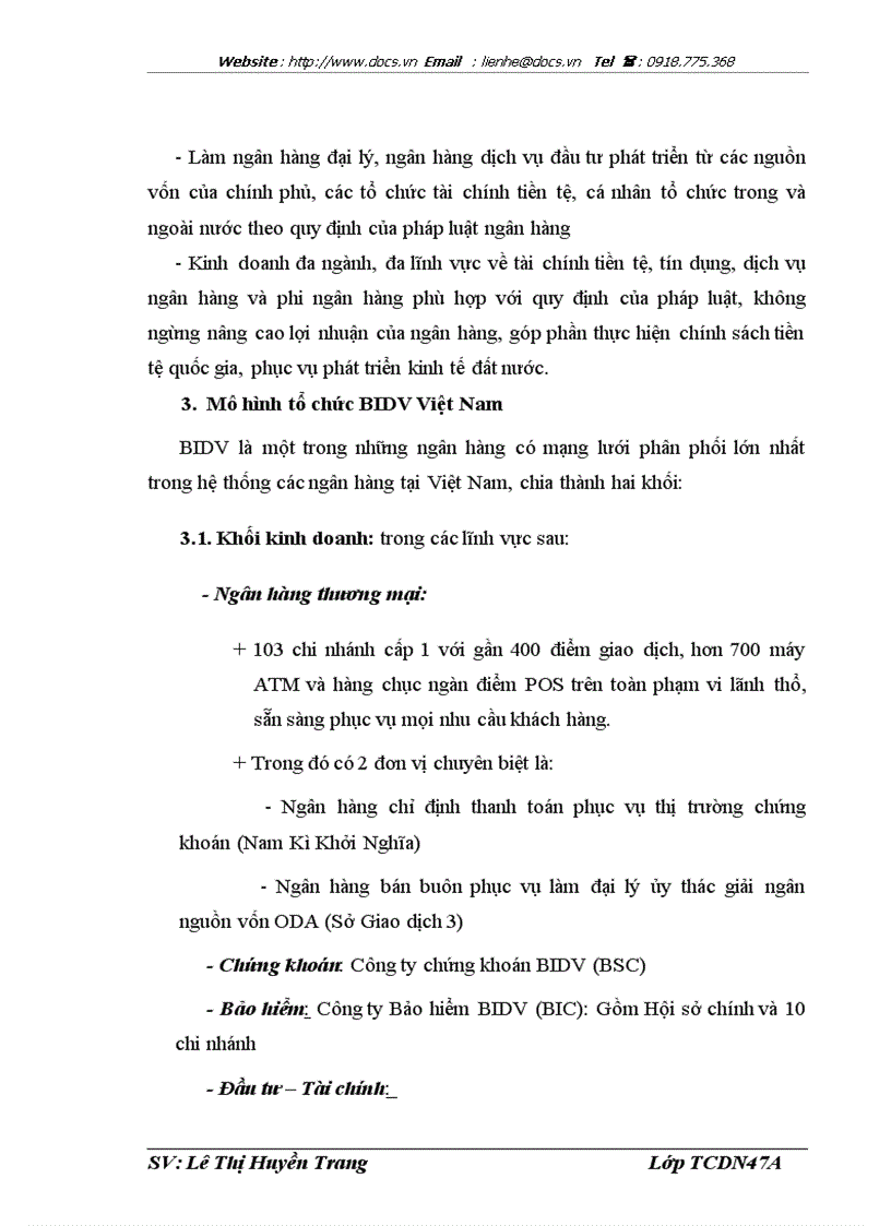 image for page Báo cáo Tại ngânhàng NHĐT PT BIDV Việt Nam và Chi nhánh Bắc Hà Nội lt NHa gt