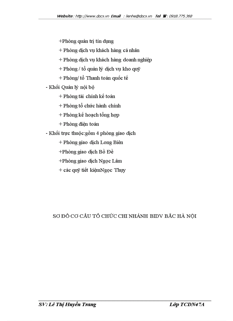image for page Báo cáo Tại ngânhàng NHĐT PT BIDV Việt Nam và Chi nhánh Bắc Hà Nội lt NHa gt