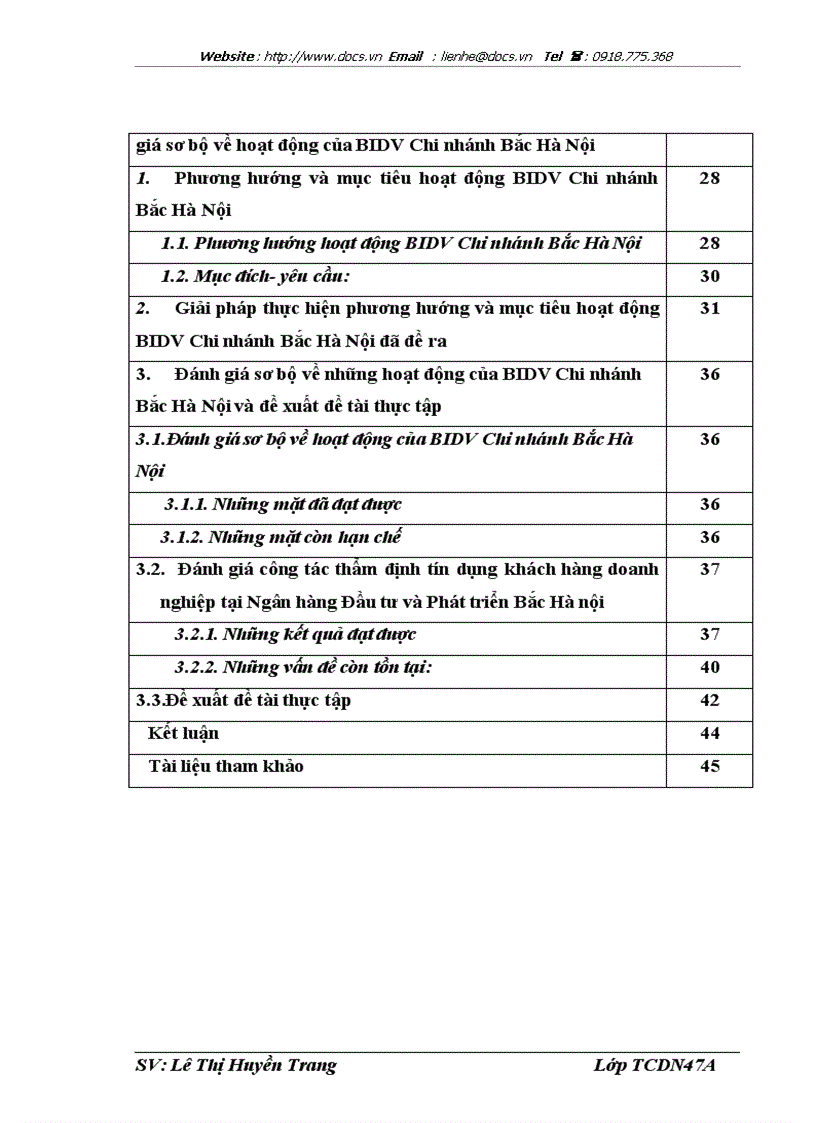 image for page Báo cáo Tại ngânhàng NHĐT PT BIDV Việt Nam và Chi nhánh Bắc Hà Nội lt NHa gt