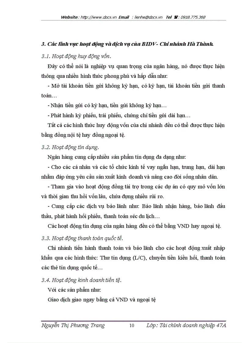 image for page Báo cáo Tại ngânhàng NHĐT PT BIDV Việt Nam Chi nhánh Hà Thành lt NHa gt