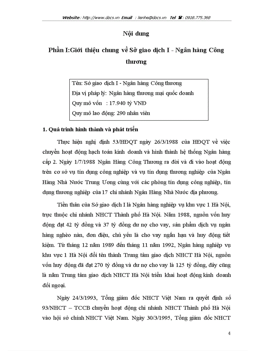Báo cáo Tại Sở Giao dịch 1 ngânhàng NHTMCP Công Thương VietinBank Việt Nam lt NHa gt