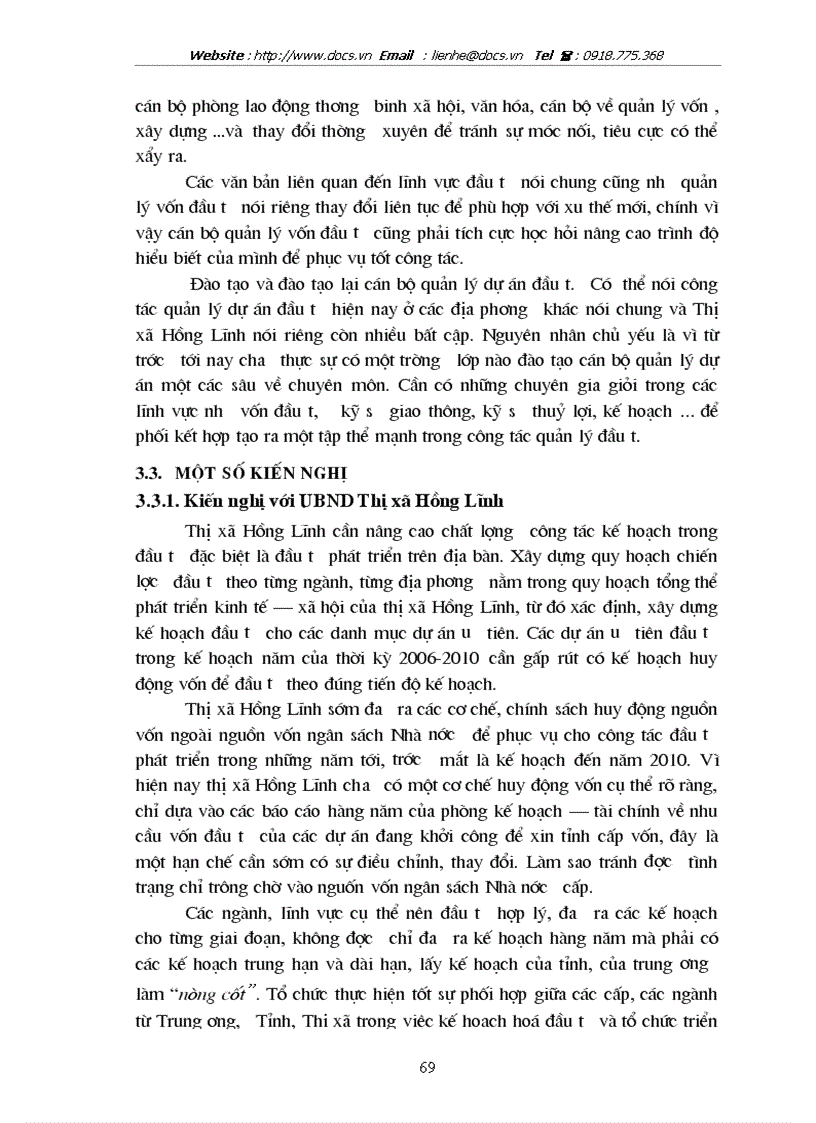 image for page Thực trạng và giải pháp sử dụng hiệu quả vốn đầu tư từ ngân sách cho đầu tư phát triển trên địa bàn thị xã Hồng Lĩnh tỉnh Hà Tĩnh