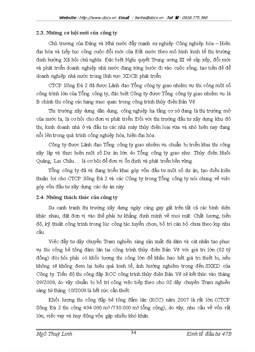 image for page Báo cáo Tại Công ty CP Sông Đà 2