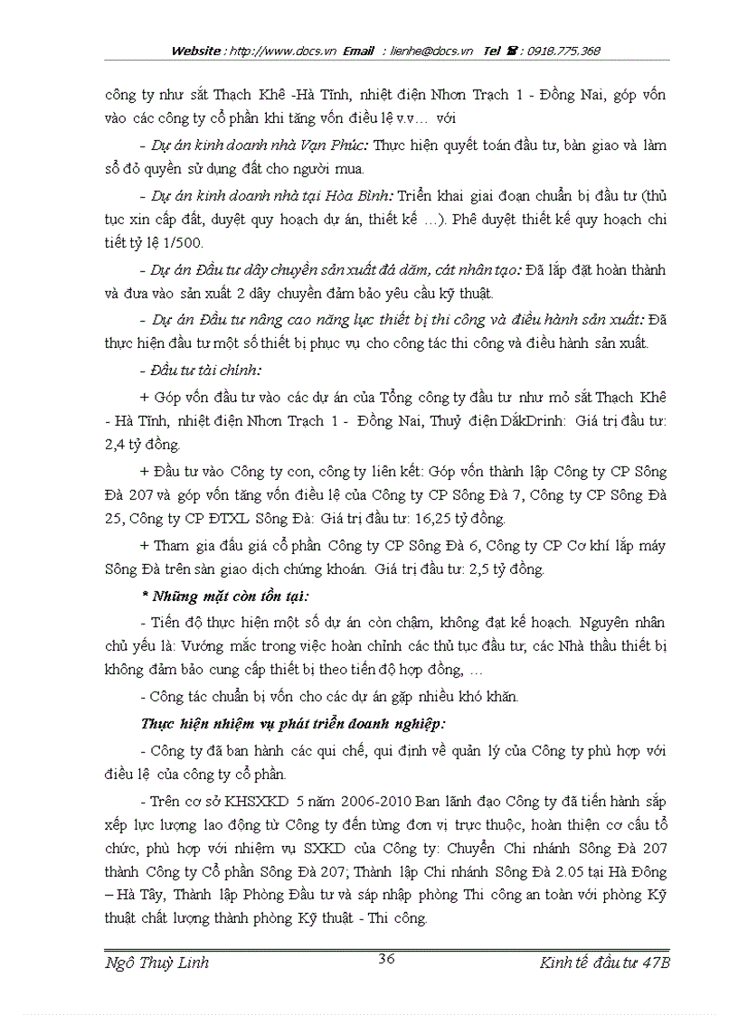 image for page Báo cáo Tại Công ty CP Sông Đà 2