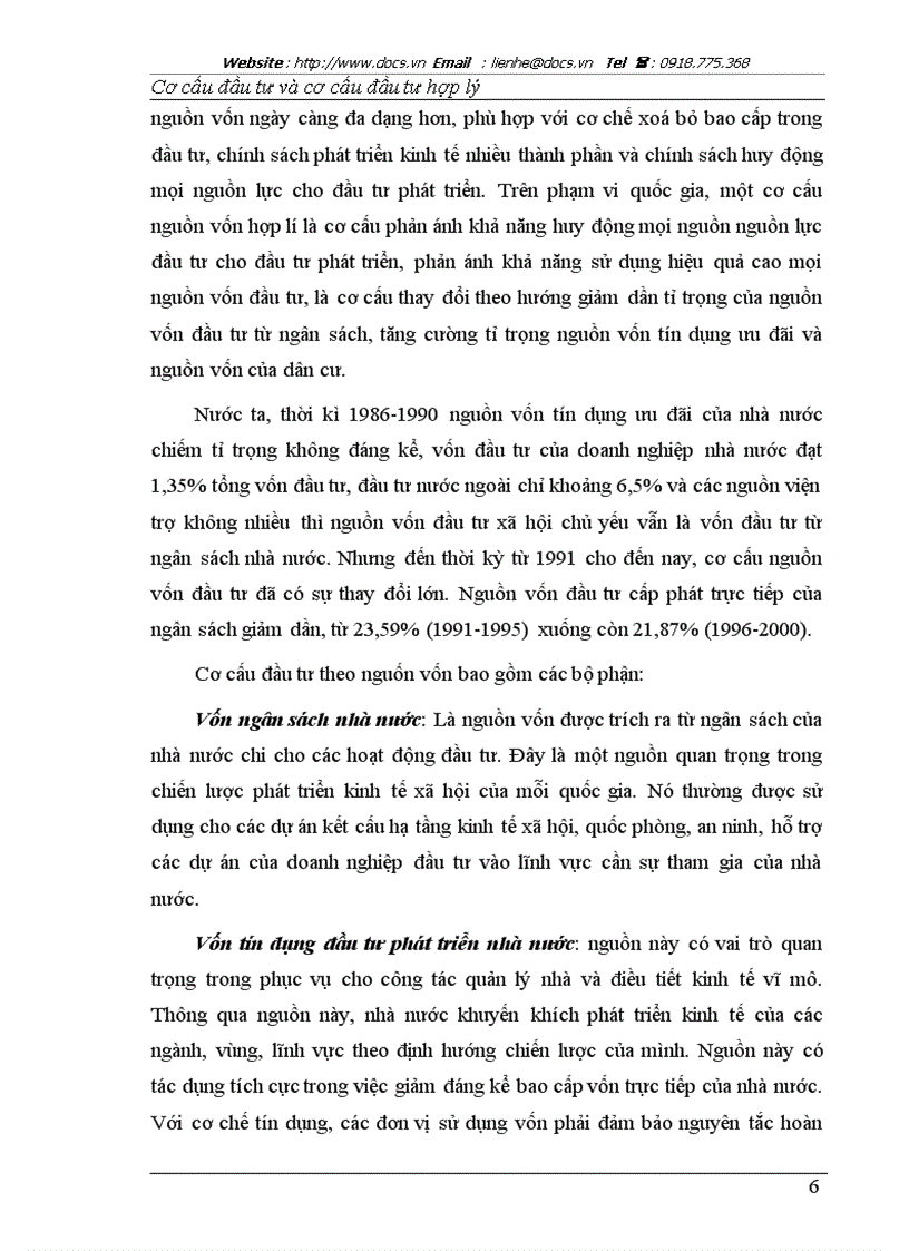 image for page Cơ cấu đầu tư và cơ cấu đầu tư hợp lý