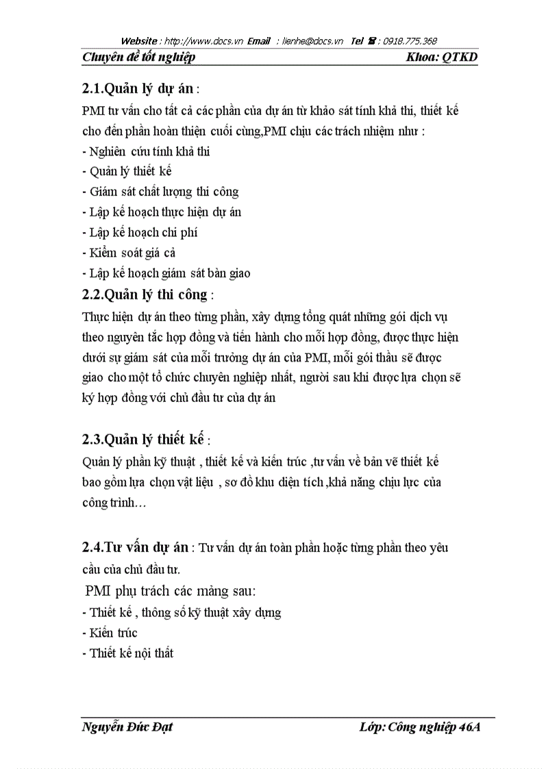 image for page Tổ chức quản lý lao động tại các dự án xây dựng của C ty TNHH quản lý dự án quốc tế PMI