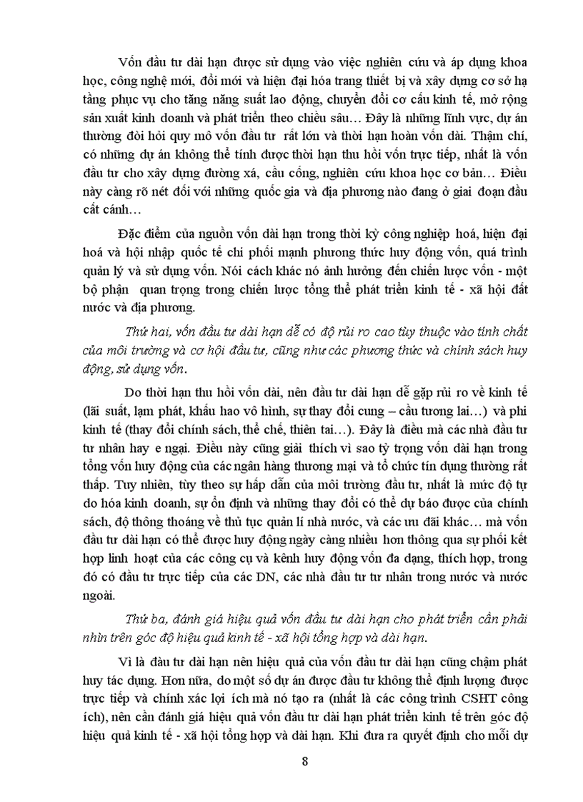 image for page Phân tích thực trạng và cách thức giải quyết huy động sử dụng vốn dài hạn cho đầu tư phát triển kinh tế ở hà nội