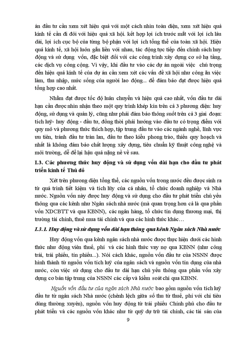 image for page Phân tích thực trạng và cách thức giải quyết huy động sử dụng vốn dài hạn cho đầu tư phát triển kinh tế ở hà nội