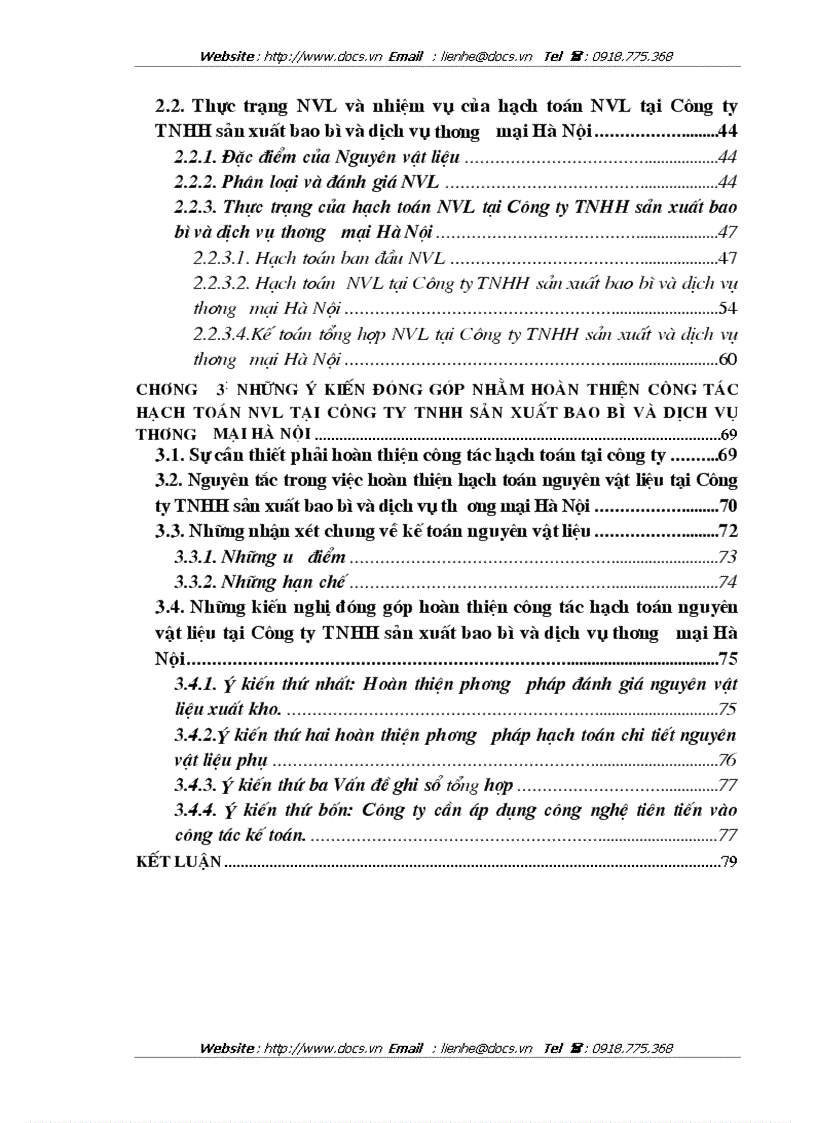 image for page Hoàn thiện công tác kế toán nguyên vật liệu tại Công ty TNHH sản xuất bao bì và dịch vụ thương mại Hà Nội
