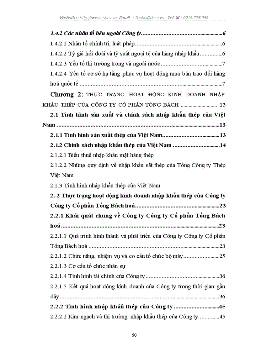 image for page Hoạt động nhập khẩu thép của Công ty Cổ phần Tổng Bách hoá Bộ Thương mại Thực trạng và giải pháp