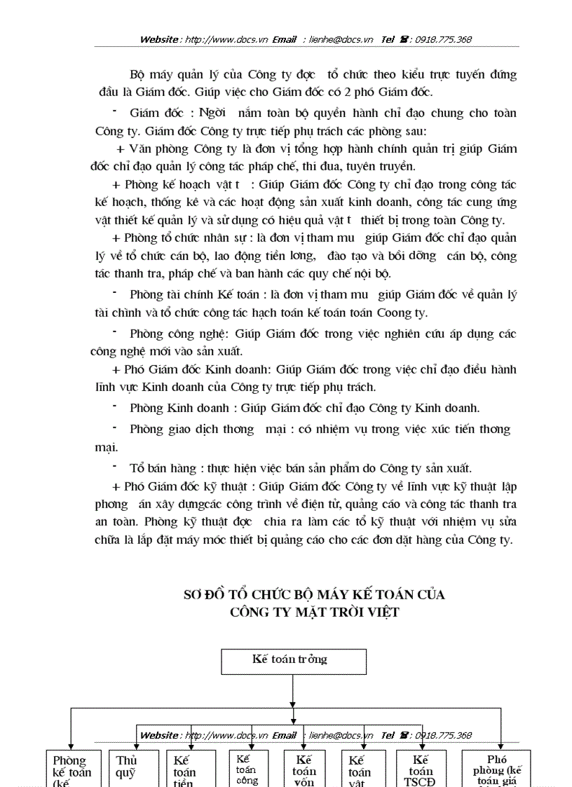 image for page Công tác tổ chức kế toán tiền lương và các khoản trích nộp theo lương tại Công ty Mặt Trời Việt