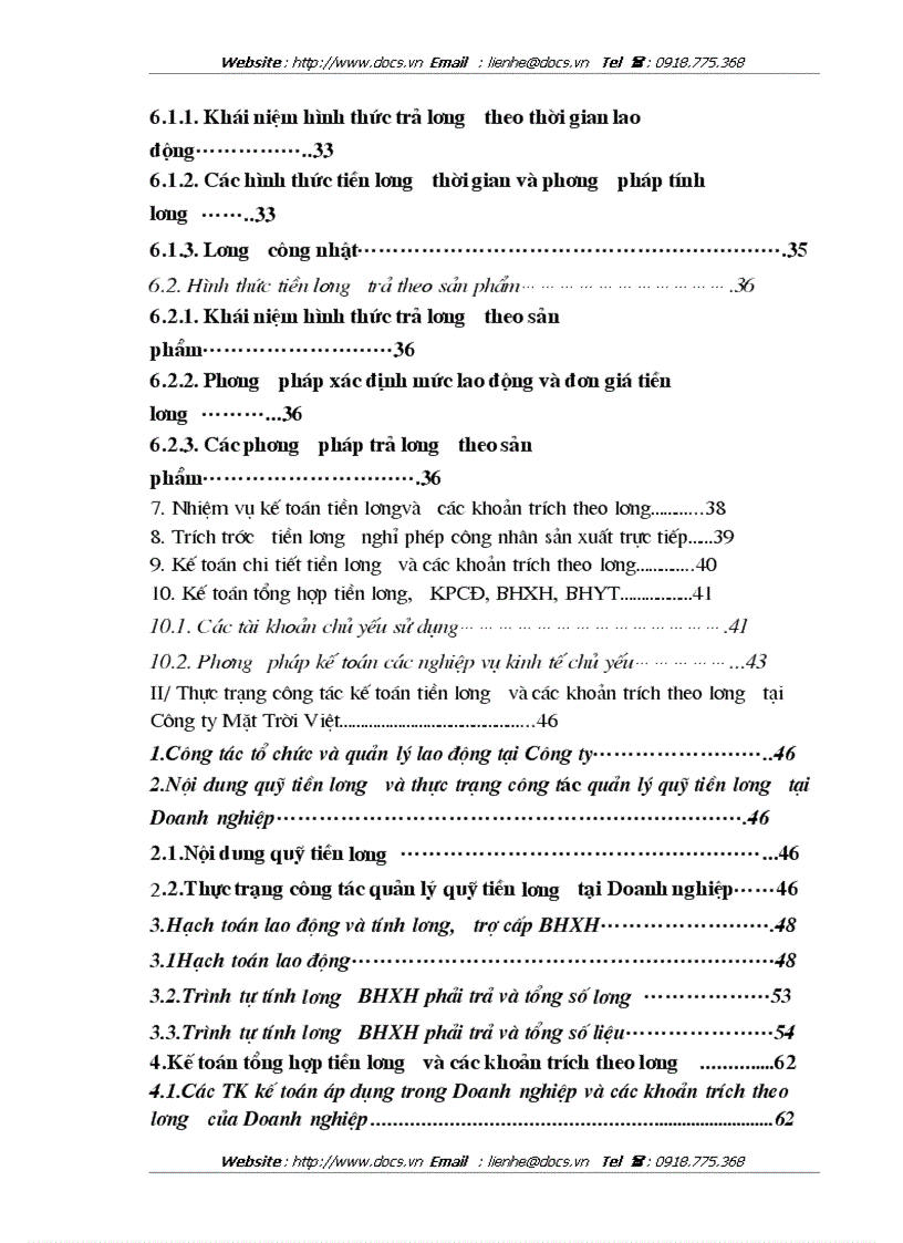 image for page Công tác tổ chức kế toán tiền lương và các khoản trích nộp theo lương tại Công ty Mặt Trời Việt