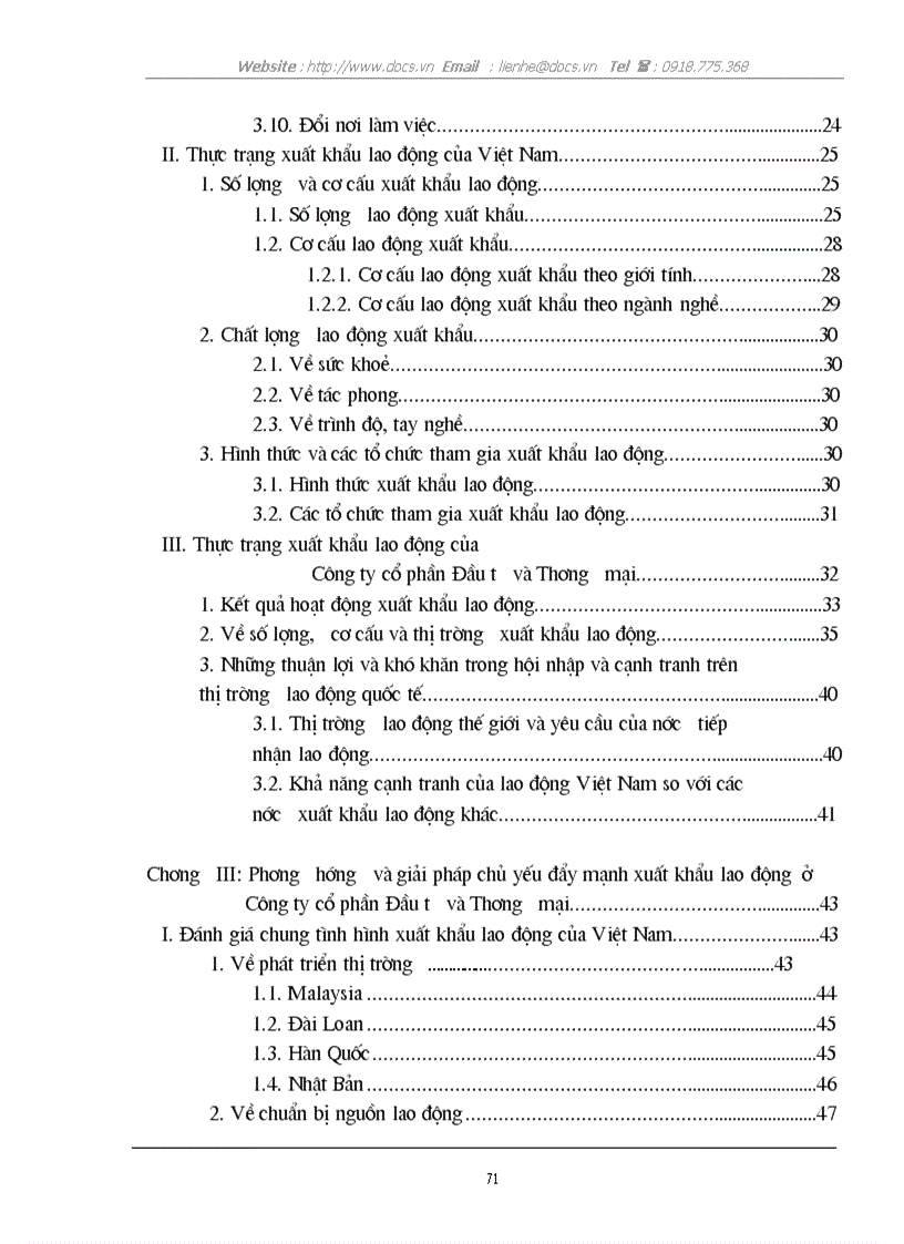 image for page Thực trạng và giải pháp thúc đẩy xuất khẩu lao động sang Đài Loan của Công ty cổ phần Đầu tư và Thương mại